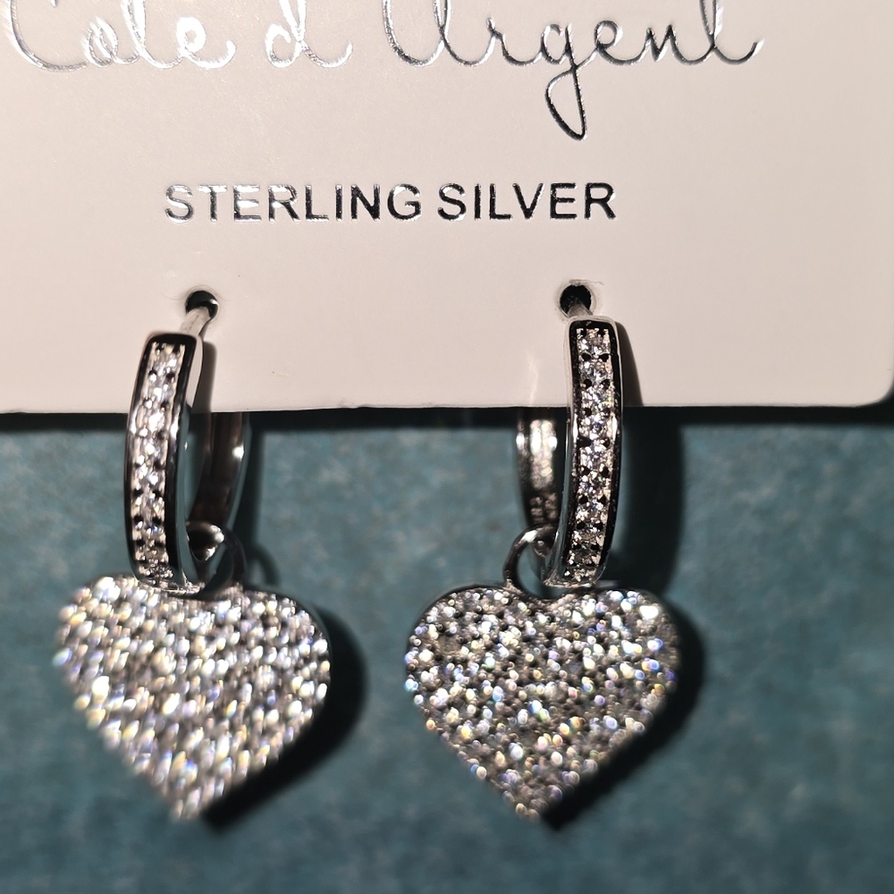 Cate d'argent Heart Earrings - Picture 2 of 3